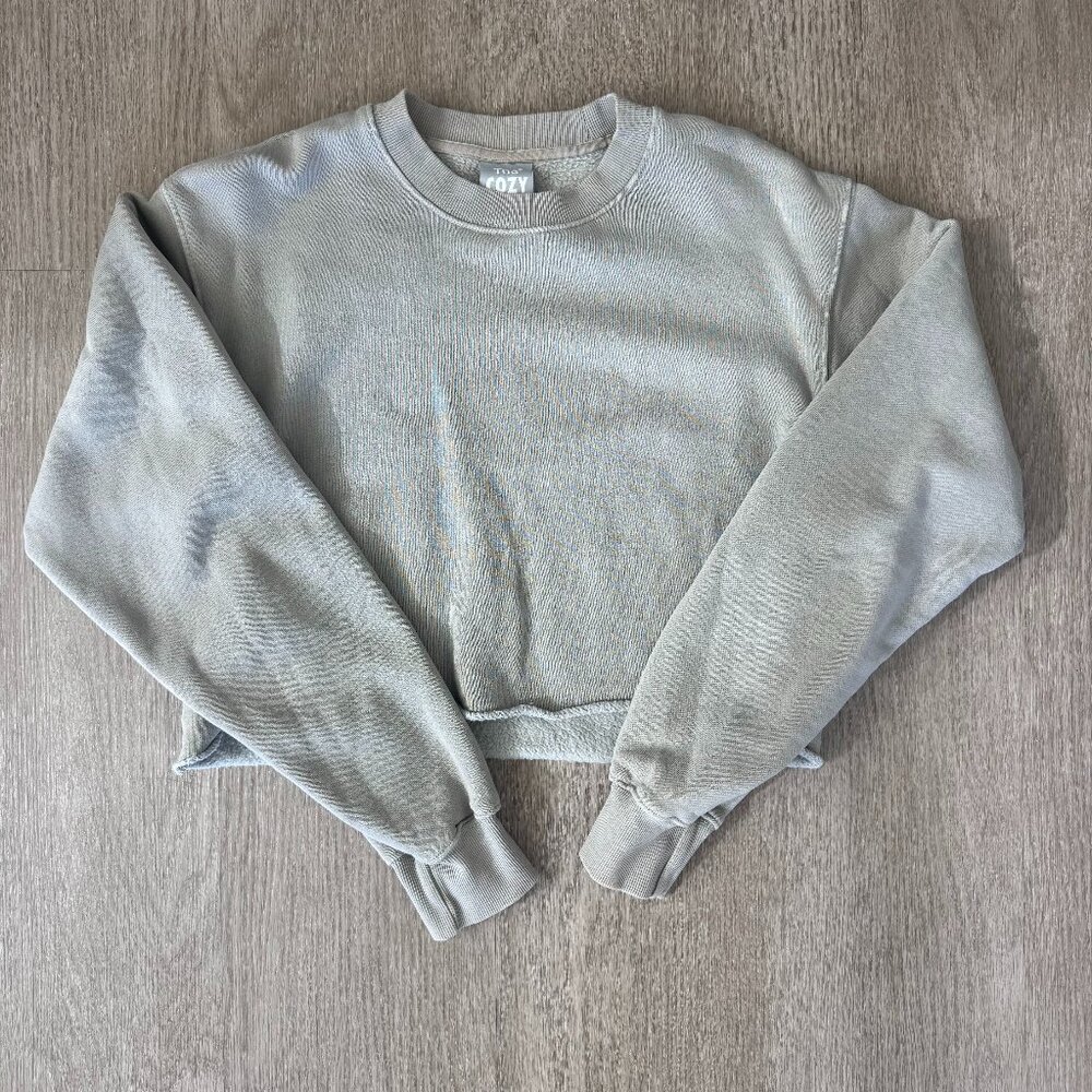 TNA cozy fleece cropped pullover